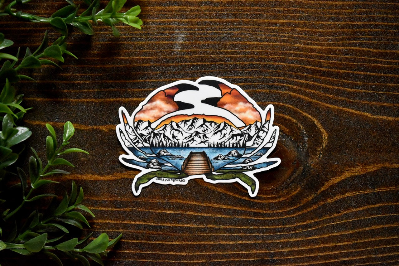 Coastal Crab Sticker