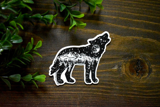 Howling Wolf Sticker