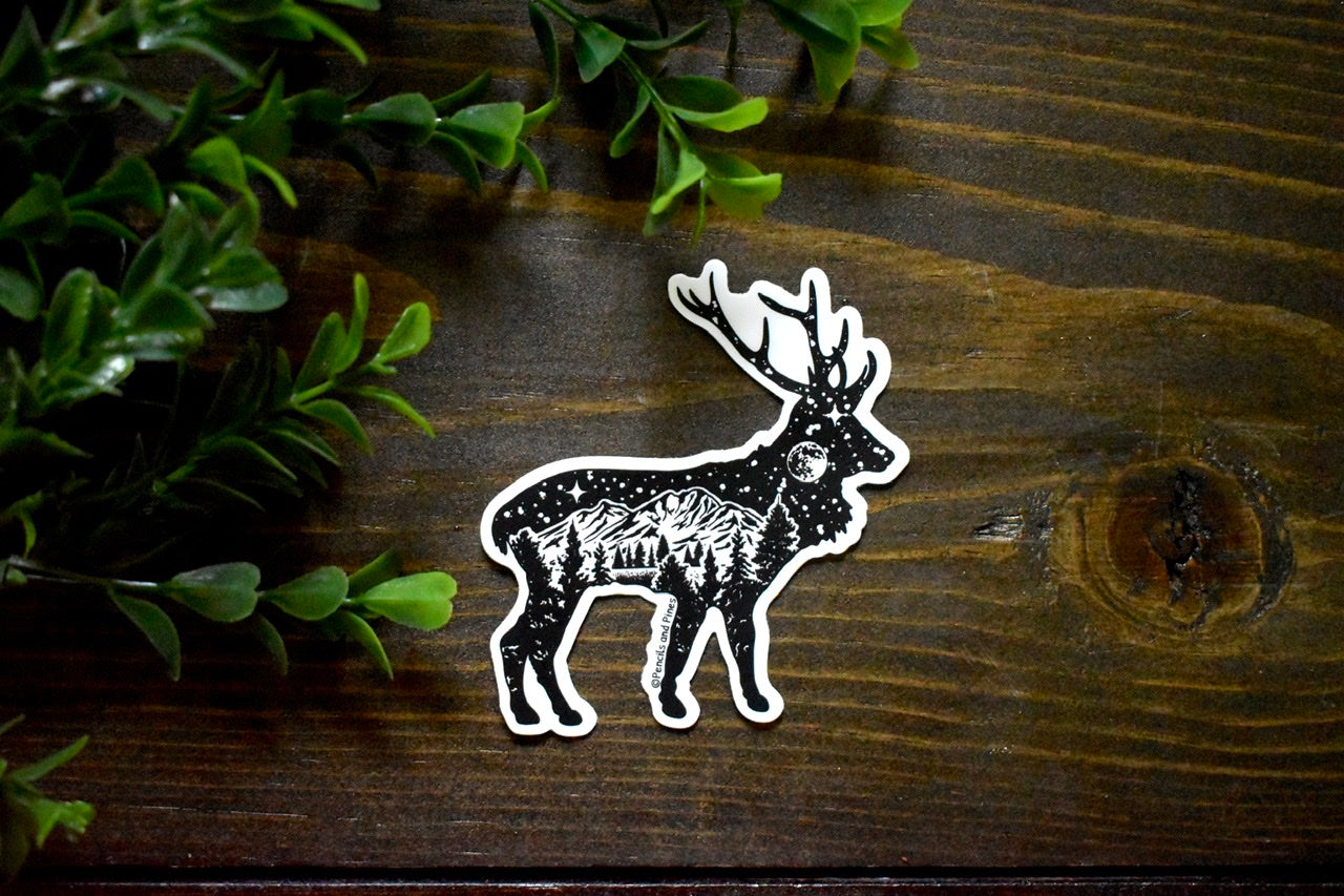 Woodland Elk Sticker