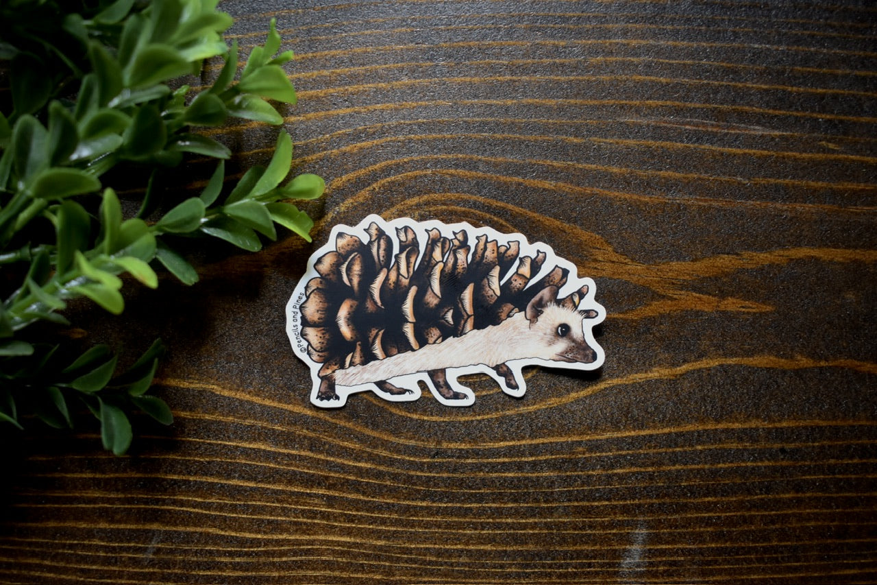 Pinecone Hedgehog Sticker