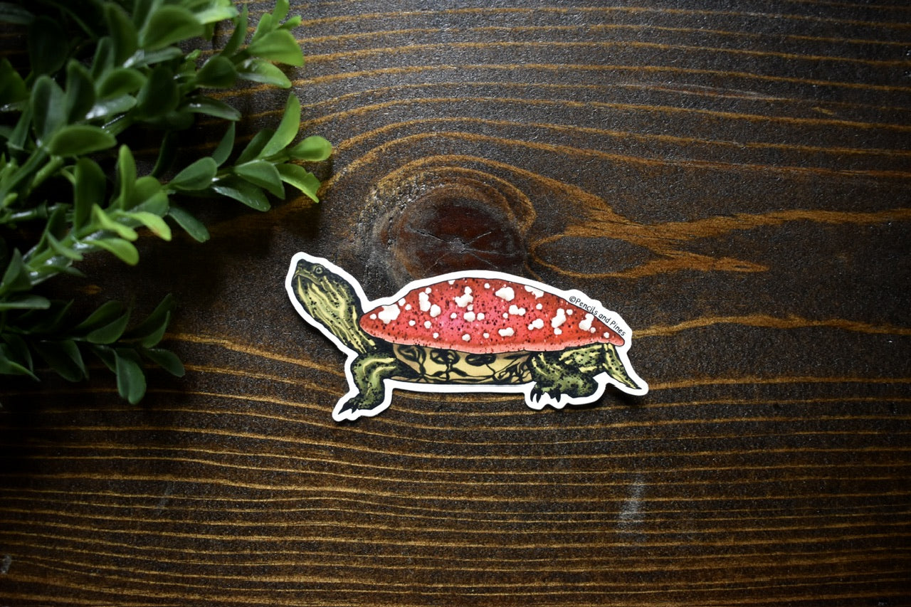 Mushroom Turtle Sticker