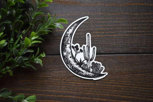 Cactus Moon Sticker