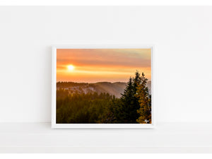 Sunset At Crater Lake Print