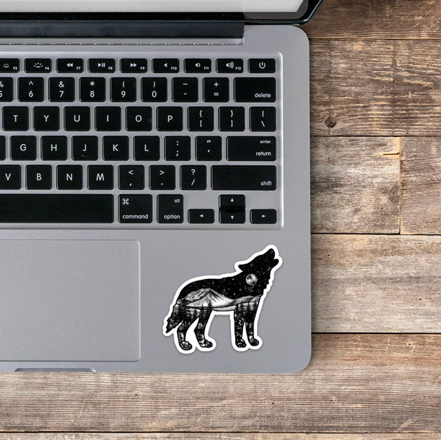 Wholesale Howling Wolf Sticker