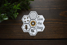 Load image into Gallery viewer, Save the Bees Honey Comb Sticker
