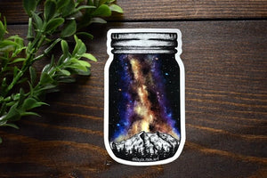 Milky Way Mason Jar Sticker