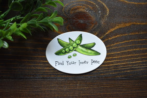Find Your Inner Peas Sticker