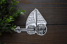 Load image into Gallery viewer, Violin Ship Sticker
