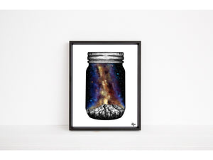 Milky Way Mason Jar - Open Edition Print